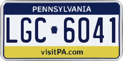 PA license plate LGC6041