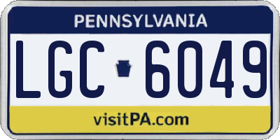 PA license plate LGC6049