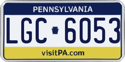 PA license plate LGC6053