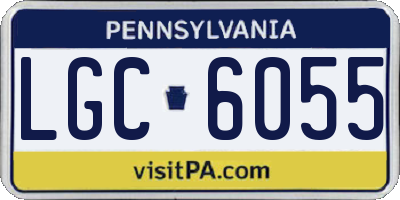 PA license plate LGC6055