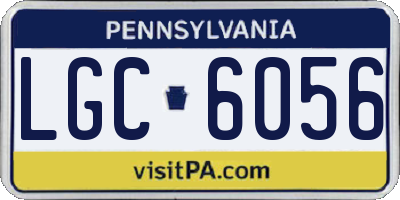 PA license plate LGC6056