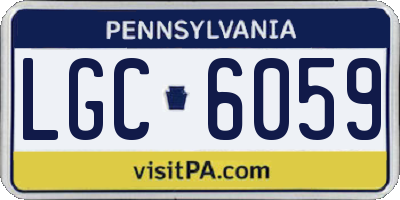 PA license plate LGC6059