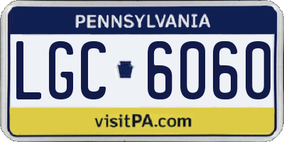 PA license plate LGC6060