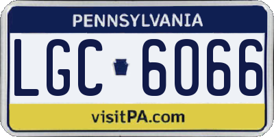 PA license plate LGC6066