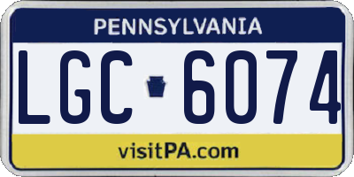 PA license plate LGC6074