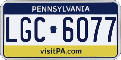 PA license plate LGC6077