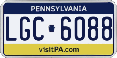 PA license plate LGC6088