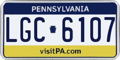 PA license plate LGC6107