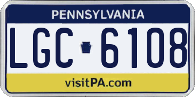 PA license plate LGC6108