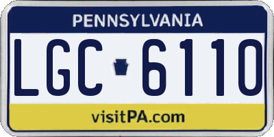 PA license plate LGC6110