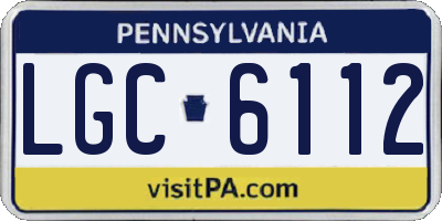 PA license plate LGC6112