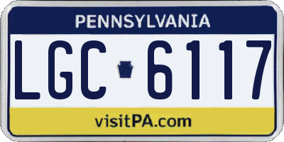 PA license plate LGC6117
