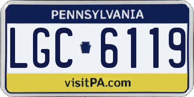 PA license plate LGC6119