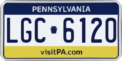 PA license plate LGC6120