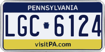 PA license plate LGC6124