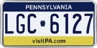 PA license plate LGC6127