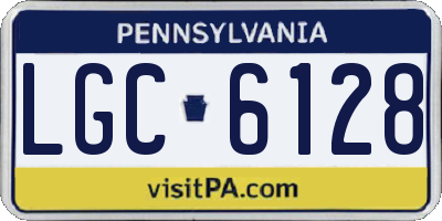 PA license plate LGC6128