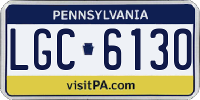 PA license plate LGC6130