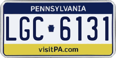 PA license plate LGC6131
