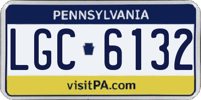PA license plate LGC6132