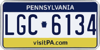 PA license plate LGC6134