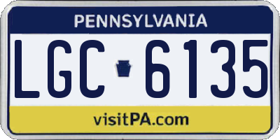 PA license plate LGC6135