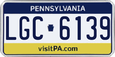 PA license plate LGC6139