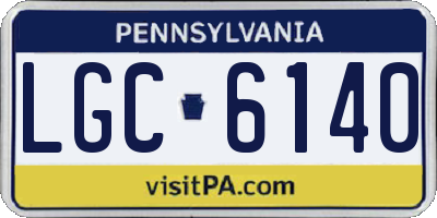 PA license plate LGC6140