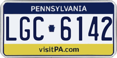 PA license plate LGC6142