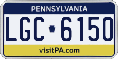 PA license plate LGC6150