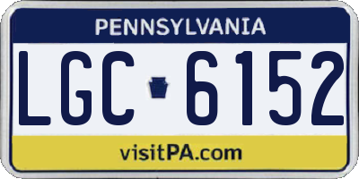 PA license plate LGC6152