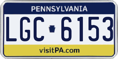 PA license plate LGC6153