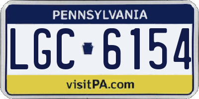 PA license plate LGC6154
