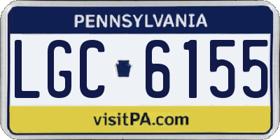 PA license plate LGC6155