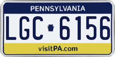 PA license plate LGC6156