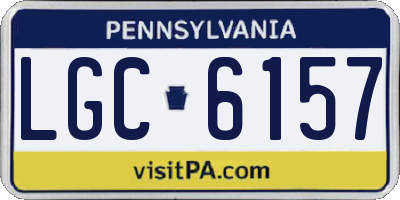 PA license plate LGC6157