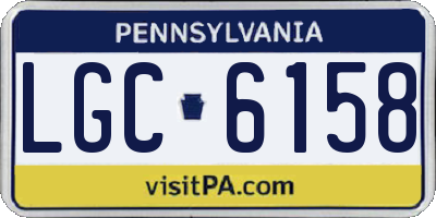 PA license plate LGC6158