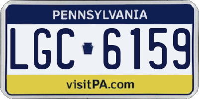 PA license plate LGC6159