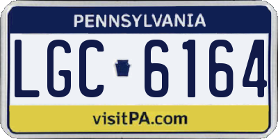 PA license plate LGC6164