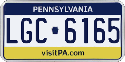 PA license plate LGC6165