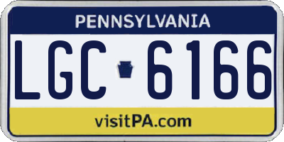 PA license plate LGC6166
