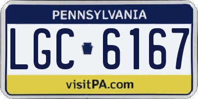 PA license plate LGC6167