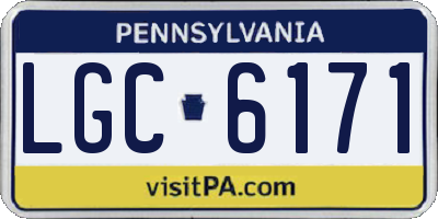 PA license plate LGC6171