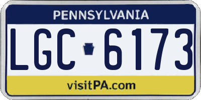 PA license plate LGC6173