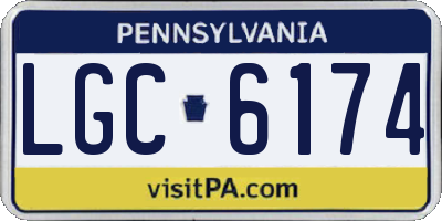 PA license plate LGC6174