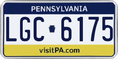 PA license plate LGC6175