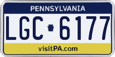 PA license plate LGC6177