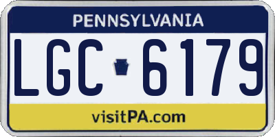 PA license plate LGC6179