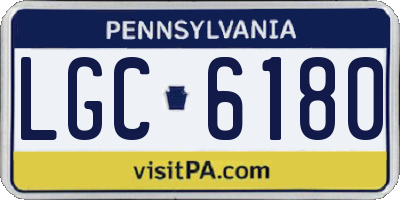 PA license plate LGC6180