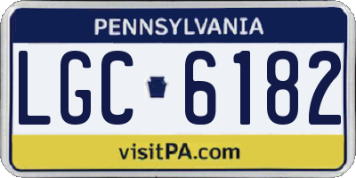 PA license plate LGC6182